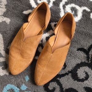 Frye And Co Tan Suede Slip-On Flats 6.5